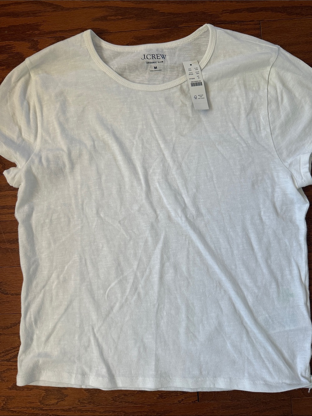 NWT J. Crew organic slub white tee